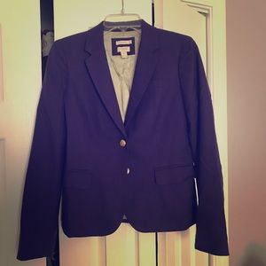 Purple JCrew tweed blazer